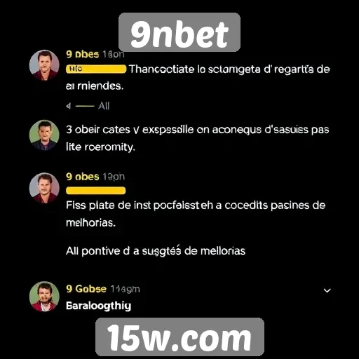 Feedback dos usuários sobre a experiência no 9nbet